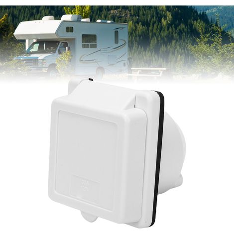 Boîtier d'entrée d'alimentation 30 A pour VR, boîtier en PVC, broches en laiton, boîtier d'entrée pour générateur 30 A pour caravanes, remorques et bateaux, NEMA L5-30P (1/5)