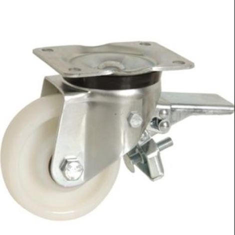 Rueda con soporte aro nylon 160mm placa freno ITEM