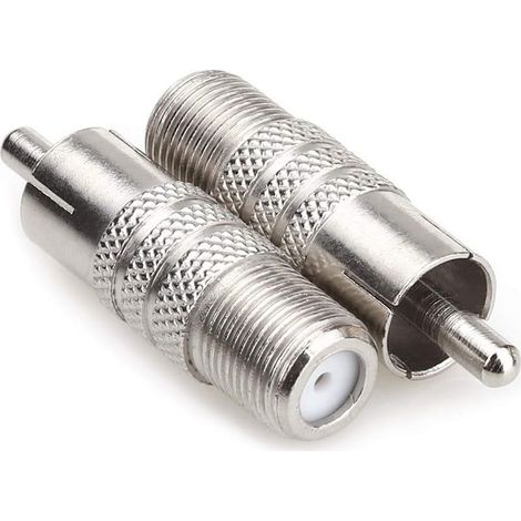 Type Femelle Prise RCA Composite Phono Adaptateur Vidéo Mâle Coax Cable Splitter Adaptateur Connecteur, connecteurs f connecteurs de câble Satellite connecteurs antenne -Paquet de 2 (1/5)