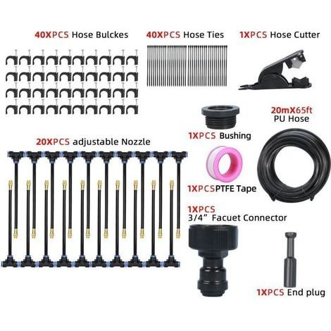 360° Curved Garden Automatic Irrigation System, 20M Arrosage Automatique pour Jardin, Kit Arrosage Automatique Système, Kit Arrosage Goutte à Goutte, DIY Système d'Irrigation Goutte à Goutte (1/5)