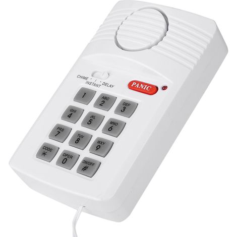 Système de sécurité pour porte avec clavier numérique et bouton d'urgence pour domicile et entreprise (1/5)