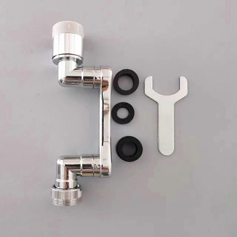 Rallonge de robinet pivotante universelle 1080 entièrement en cuivre, 2 modes de sortie d'eau, robinet de cuisine multifonction avec filtre anti-éclaboussures et rallonge pivotante pour (1/5)