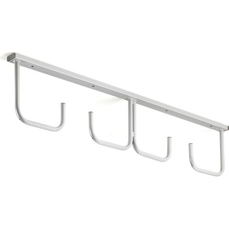 Andrys Espositore Porta Copertoni Bici a Soffitto - 4 Posti Verniciato Grigio