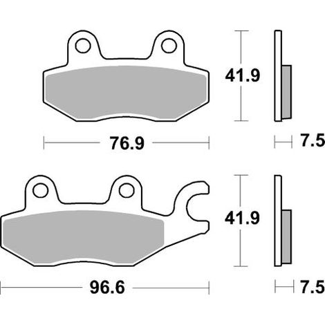 Plaquettes de frein SBS KH197 pour Kawasaki EX 400 Ninja '18-'23 et EX 250R Ninja '18-'20