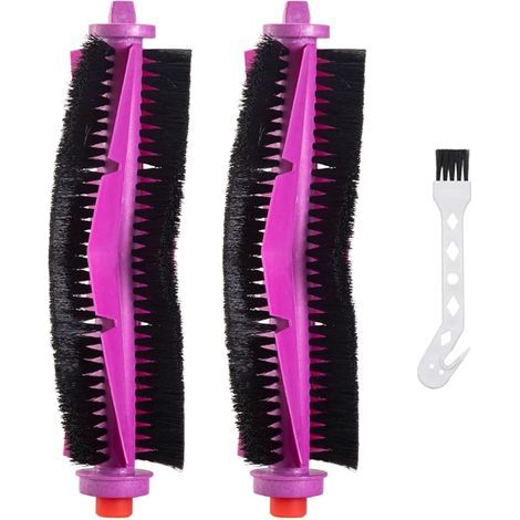 Kit de brosses principales de rechange pour robot aspirateur Eureka J12 Ultra - 2 brosses principales + 1 brosse de nettoyage