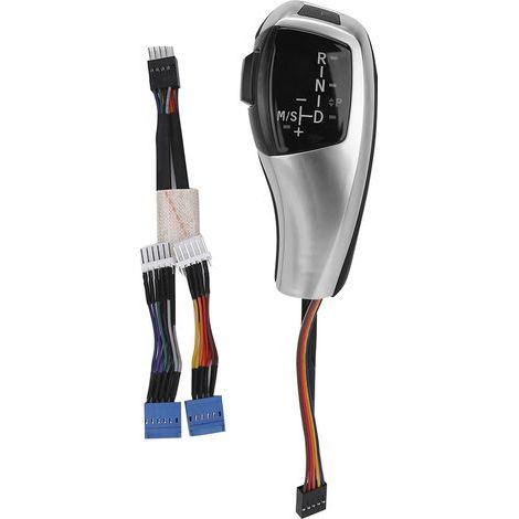 Akozon Palanca de cambios F30 LHD automática con LED, kit de adaptación para E81 E84 E89 E90 E91 E92 E93 (Plata). (1/5)