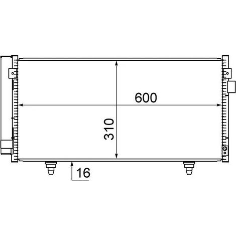 Condenseur, climatisation MAHLE AC 718 000S SUBARU 73210-SC013 73210FG000
