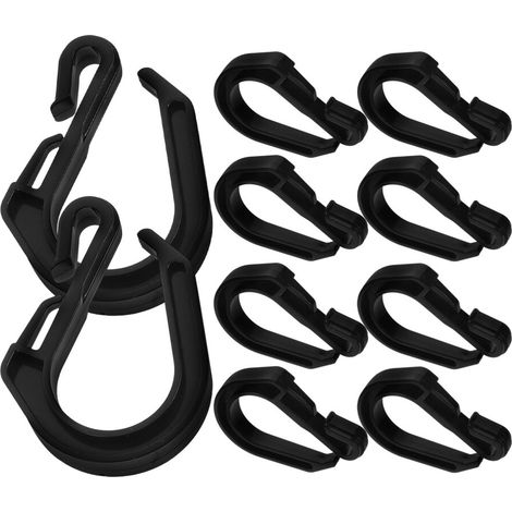 30Pièces Crochets ABS Noir, Fixation Facile Siège Et Coffre
