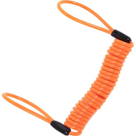Motorrad-Bremsscheibenschloss, Sicherheits-Federkabel mit Erinnerungsfunktion, orange (1/5)