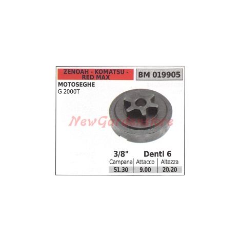 Pignone campana frizione motosega G2000T ZENOAH 019905