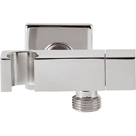 Supporto doccia design ottone cromo con arresto 1/2 m cromo (1/4)
