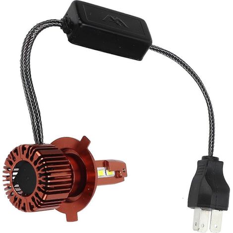 Motorrad-LED-Lampe, 4800 lm, hohe Helligkeit, 48 W, 12 V, wasserdicht, Fern- und Abblendlicht, H4-Scheinwerferlampe