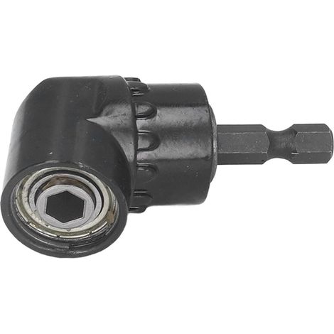 Adaptateur de perceuse à angle droit, porte-embout coudé, accessoire à tige hexagonale de 6,35 mm (1/4 po).