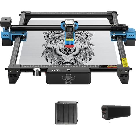 Máquina de grabado láser CNC, control WiFi, compatible con diversos materiales, paquete de 6 unidades, 80W TTS-10 PRO-a, enchufe EU-c (1/2)