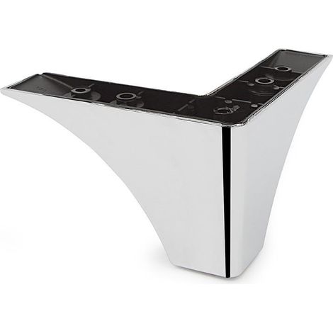 pata escuadra plastico arda 160x160 h100 cromo no es pintada. recubierta lamina cromo.