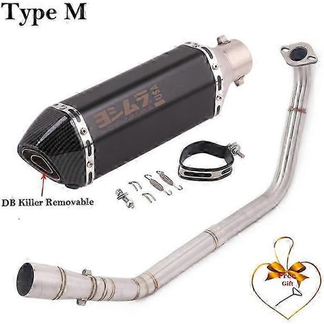 Sistema De Escape Completo Para Motocicleta, Silenciador De Tubo De Enlace Medio Delantero Para Yamaha Yzf R125 R15 V3 R15 Mt125 2008 - 2019( Type M) (1/5)