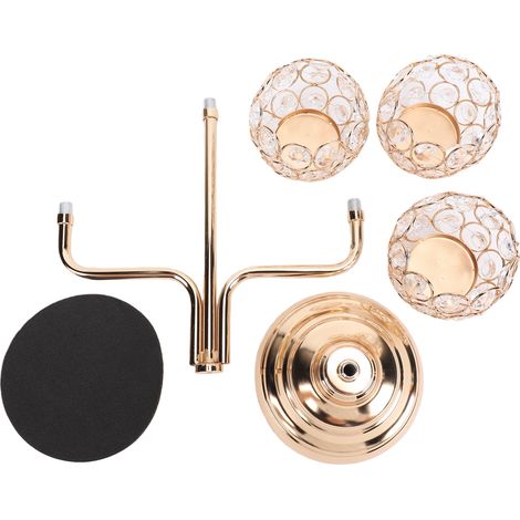 Bougeoir en cristal pour bougie chauffe-plat, candélabre, centre de table, décoration romantique pour dîner de mariage, anniversaire (1/5)