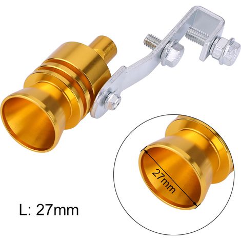 Sifflet Turbo Exhaustion Auto Doré Simulateur Valve Blow Off Silencieux Accessoire Voiture (1/4)