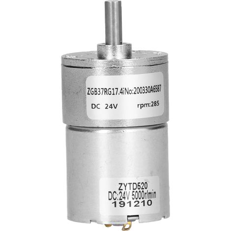 Moteur À Réducteur Électrique - 24 V CC - Diamètre Arbre 37 Mm - Pour Automatismes Et Équipements Industriels - 1 Pièce (1/5)