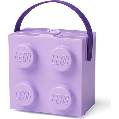 Lego® Bloc de rangement avec poignée quatre lavandes