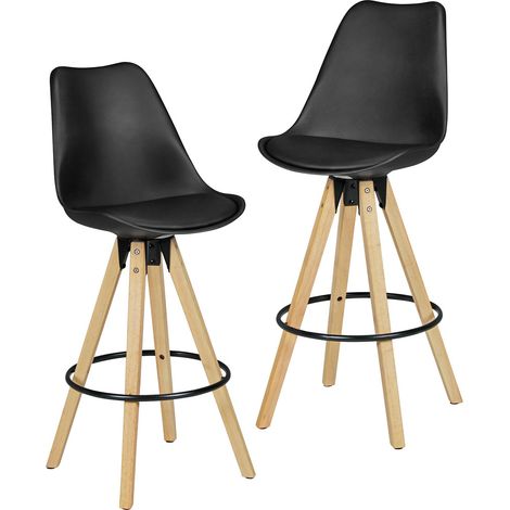Design Barstuhl Retro Skandinavisch 2 Stück B/H/T ca. 45,5/113/45,5cm (1/5)