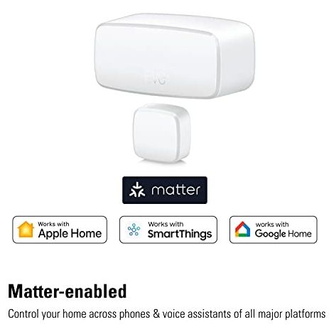 Eve Door & Window Matter - sensore intelligente per l'apertura di porte e finestre (compatibilità: Apple Home, Samsung SmartThings, Alexa, Google Home, Home Assistant) (1/3)