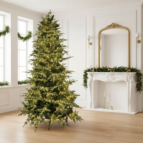 Albero di natale "Big Sky Elegant" con luci LED in PE effetto Real Touch + PVC di Altissima qualità -180 cm (1/5)