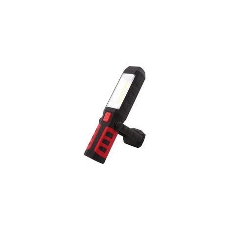 Lampe de travail LED rechargeable 2200 mAh, COB 650 lm, base magnétique, rouge – (1/4)