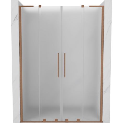 Mexen Velar L Duo porte de douche coulissante 140 cm, givre, cuivre brossé - 871-140-003-32-65 (1/5)