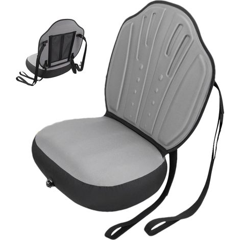 Cojín para asiento de kayak, asiento impermeable para tabla de paddle surf con respaldo, asiento cómodo para kayak, ajustable para embarcaciones inflables. (1/5)