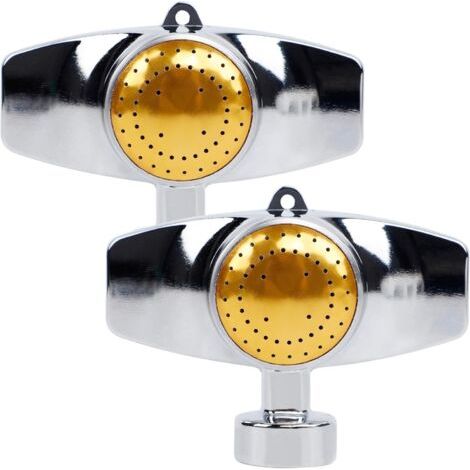 Paquet de 2 arroseurs en métal, arroseur à motif de cercle carré à 360 degrés avec débit d'eau doux, zone de couverture des arroseurs jusqu'à 30 pieds (1/5)