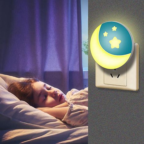 Veilleuse Enfant Prise Lectrique Avec Capteur Crpusculaire Petite Led Applique Coranique Pour Chambre De Bb, Lampe De Nuit Mural, Clairage Couloi (1/4)