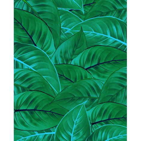 Papier peint panoramique méditerranéen,modern,naturel Feuilles de Jungle (1/4)