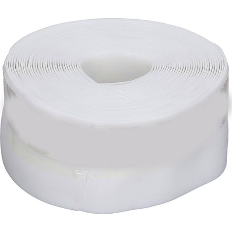 Bande adhésive silicone pour portes et fenêtres, 5m x 3,5cm, blanche, étanche et isolante (1/5)
