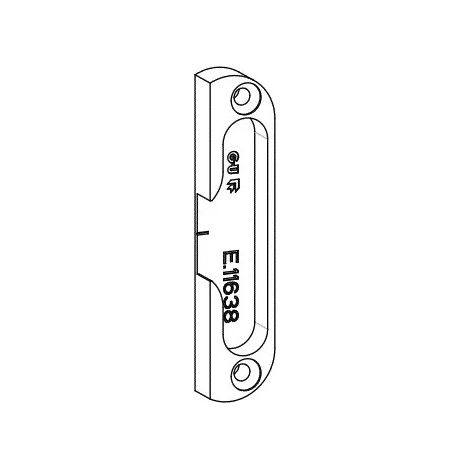 Ferco – Gâche pour crémone de galet à toupiller – En zamak traité ferGUard argent® – Pour rouleau P/EUROPA – E116380001