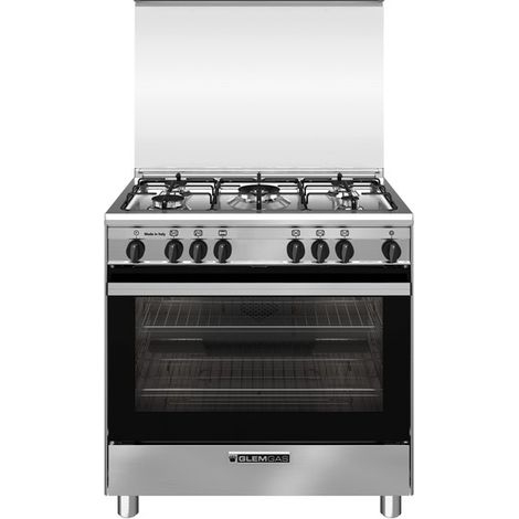 Glem Gas SA865VI. Tipo di prodotto: Cucina, Colore del prodotto: Acciaio inox, Tipo di controllo: Manopola. Tipo di piano cottura: Gas, Numero totale di fuochi: 5 Fornello(i), Numero di fuochi: 5 F... (1/3)
