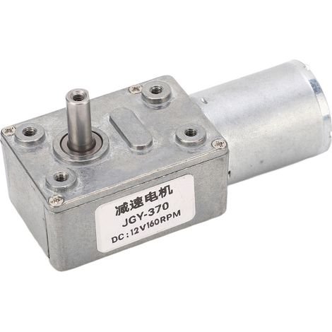 12V 160RPM Gleichstrom-Getriebemotor, einwellig, selbsthemmend, Schneckengetriebe mit Sockel, für Etikettendrucker und Öfen, im Uhrzeigersinn/gegen den Uhrzeigersinn (1/5)