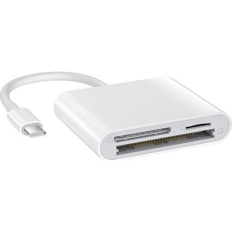 USB-C CF/SD/TF-Kartenleser, 3-Steckplatz-CompactFlash-Leser, Micro-SD-Speicherkartenadapter kompatibel mit MacBook Pro/Air M1, (1/5)