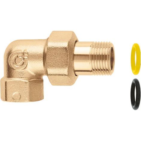 Raccordo curvo a tre pezzi PN16 3/8" F x M a bocchettone Caleffi 588130 3/8" F x M a bocchettone