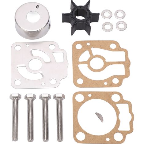 Kit de Réparation de Turbine de Pompe à Eau Hors-bord, Kit de Réparation de Pompe à Eau 3C8873220 Kit de Turbine de Pompe à Eau en Caoutchouc et Nylon en Acier Inoxydable pour (1/5)