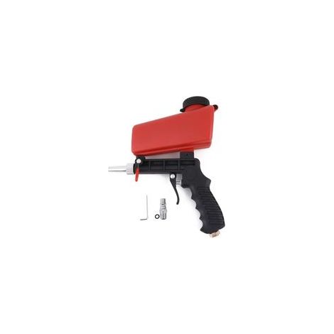 Sableuse Pneumatiques Portable Pistolet à Sableuse Professionnel Pistolet Sablage Sableuse Pneumatiques Sandblaster pour Enlever Les Ecailles de Peinture Rouille(Rouge) (1/5)