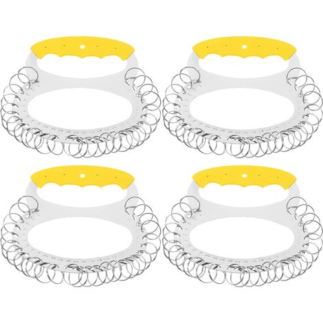 ULTECHNOVO Porte-clés 28 Emplacements avec 4 Porte-clés en Acier Inoxydable Jaune, Rangement Compact et Portable pour Clés de Maison et Bureau, Organisation Clé pour Gestionnaires et