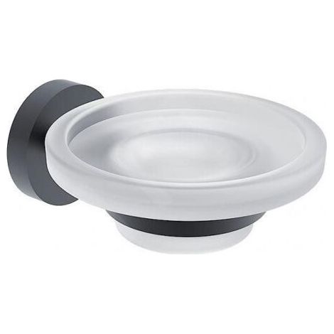 Unix - Porte-savon avec support, verre dépoli/noir mat UNC 13059W-90 (1/2)