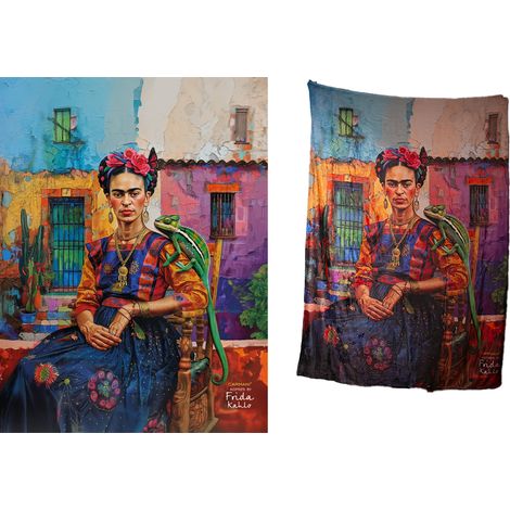 Decke, weich, Carmani Frida Kahlo, dekoratives Selbstporträt, für das Wohnzimmer (1/3)