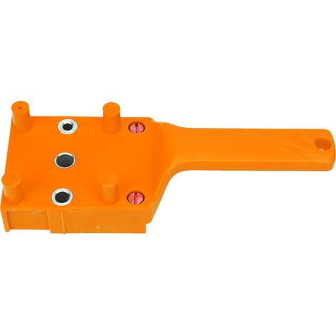 Perforatrice à bois manuelle en plastique, repère de trous de connexion pour le travail du bois (orange) (1/5)