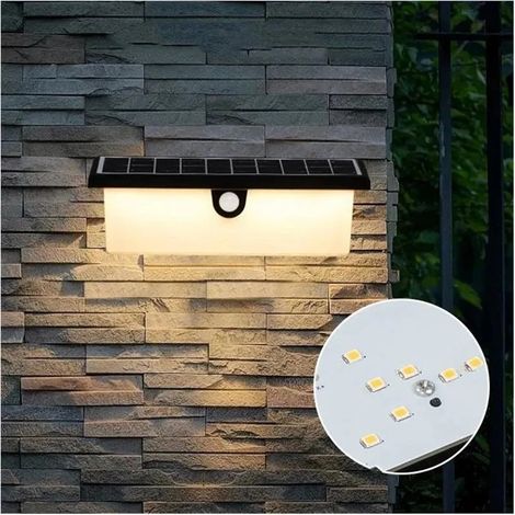 Applique murale dclairage extrieur LED lumire solaire extrieure de jardin compatible extrieure tanche solaire YYV (1/4)