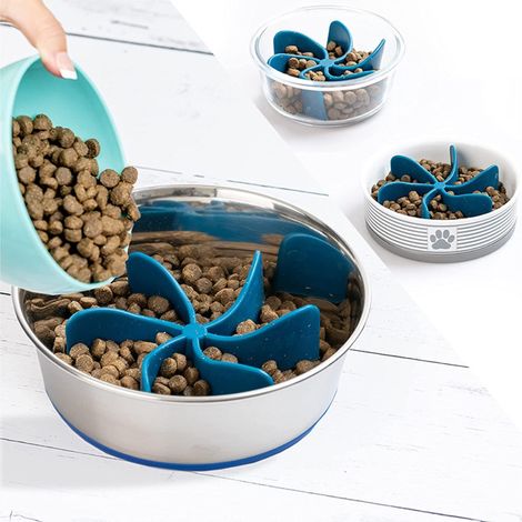 Insert spiralé pour gamelles anti-glouton, accessoire pour ralentir la prise alimentaire des chiens et chats (1/5)