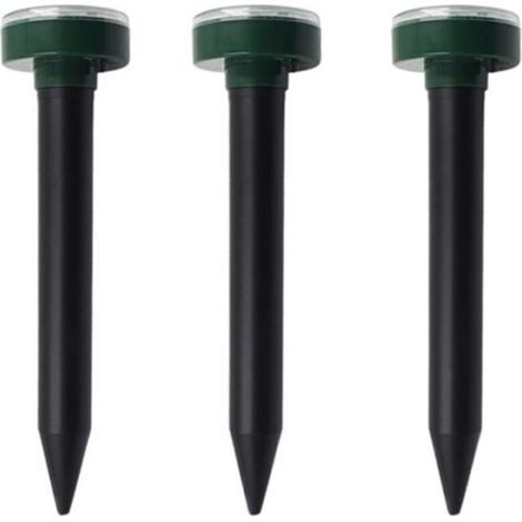 3 Pcs En Plein Air Solaire Ultrasonique Rat Répulseur Utilitaire Répulsif Insectes Souris (1/4)