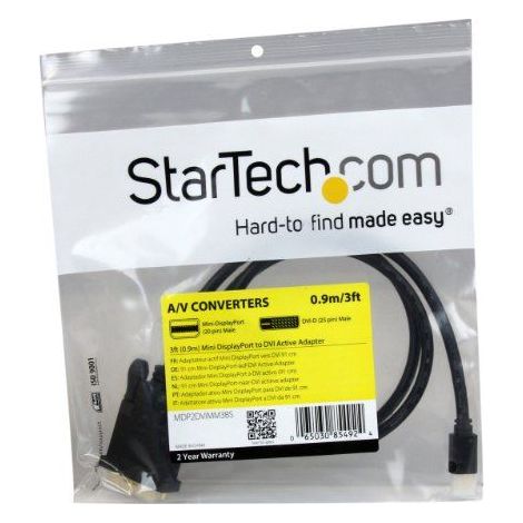 StarTech.com 91cm Mini DisplayPort auf DVI Aktiv Adapter/ Konverter Kabel - mDP zu DVI 1920x1200 - Schwarz (1/5)