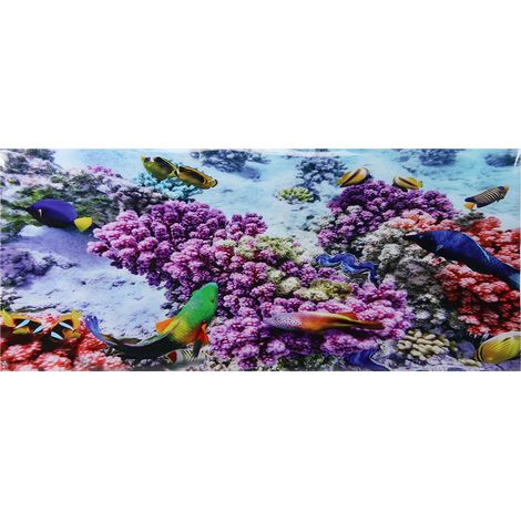 Affiche de fond, peinture décorative, autocollant en PVC, Image de paysage pour Aquarium, 61x41 Cm (1/5)